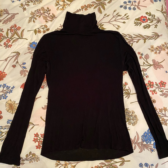 Black Mock Neck Shirt - Picture 1 of 3